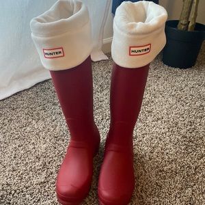 Hunter rain boots, size 8